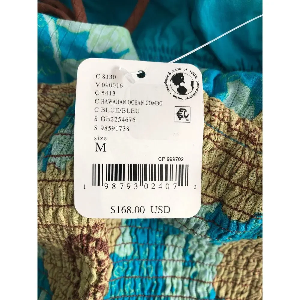 Free People Adriel Midi Dress Hawaiian Ocean Combo Women's Medium NEW - Picture 8 of 11